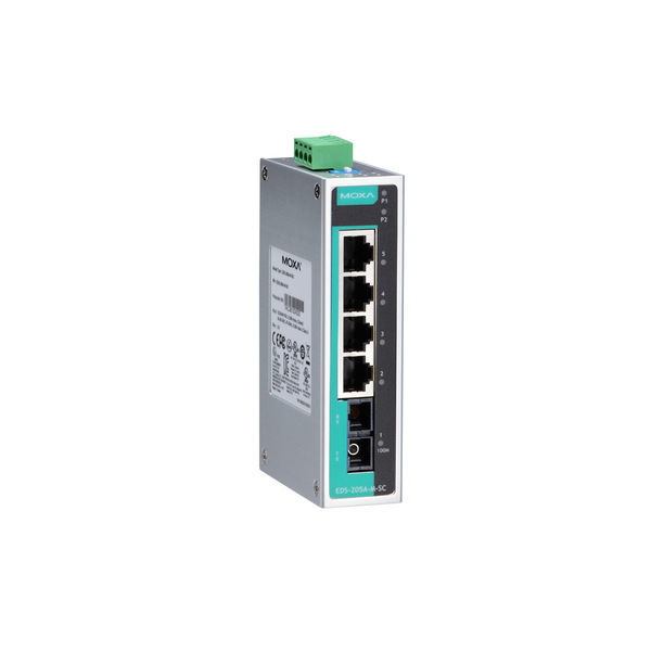 Moxa Unmanaged Switch W/ 4 10/100Base T(X)Ports, Eds-205A-M-Sc-T EDS-205A-M-SC-T